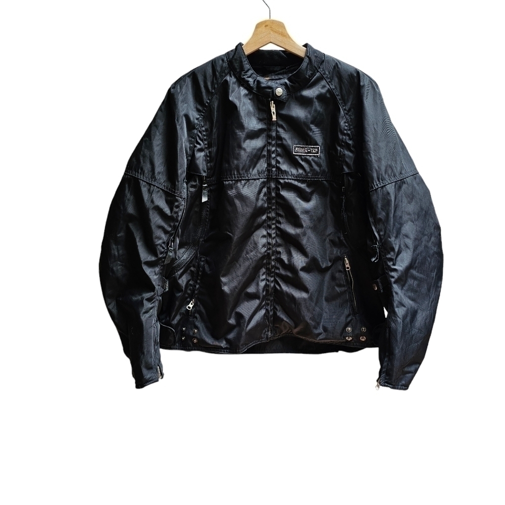333 Power Trip Motorcycle Motocross Jacket - NO Liner, Black , Size XL